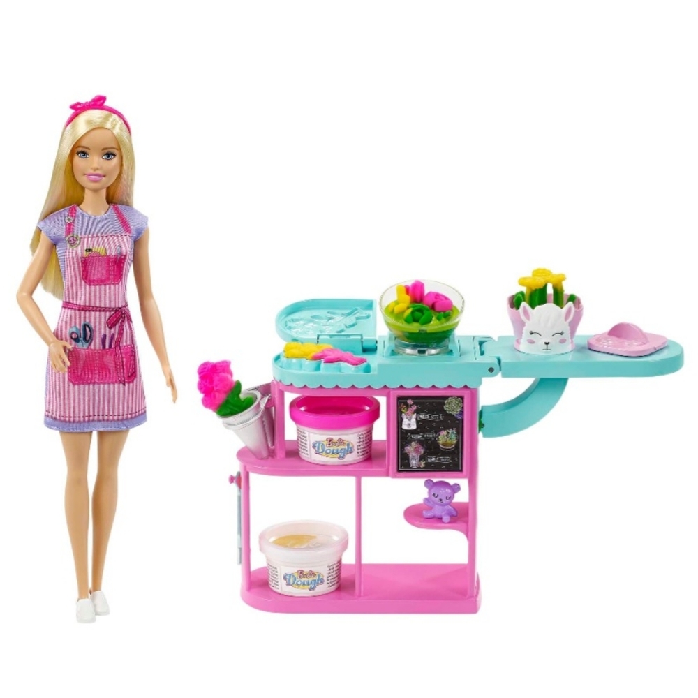 Barbie Career Florist Playset With Blonde Doll